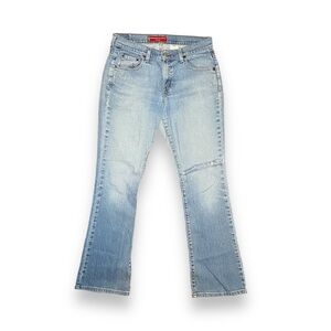 Vintage Y2K Levis Nouveau Boot Cut Stretch 515 Jeans Size 8 ‎ Distressed Cotton